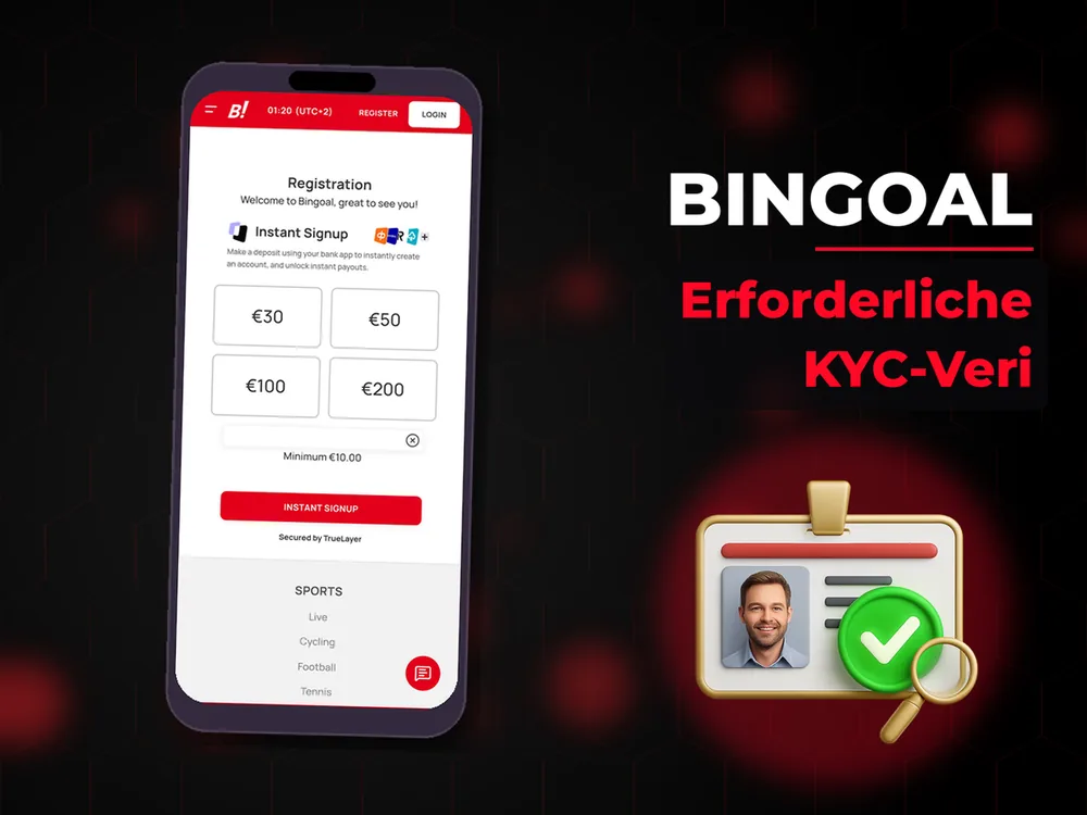 bingoal - Erforderliche KYC-Veri