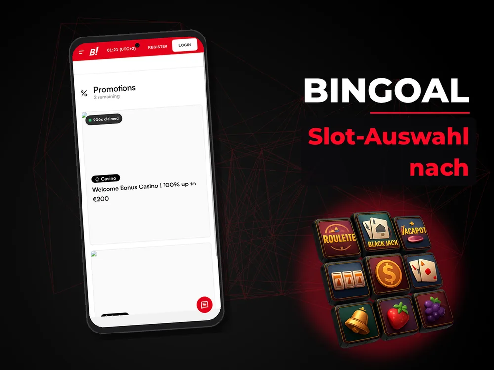 bingoal - Slot-Auswahl nach